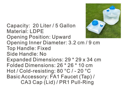 Foldable Water Container 20L